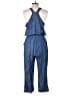 Cupshe Solid Blue Jumpsuit Size L - photo 2
