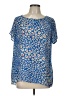 CAbi Blue Short Sleeve Blouse Size L - photo 1
