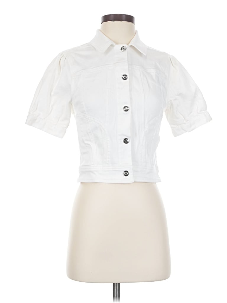 Maeve Short Sleeve Blouse In White