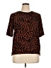 InWear 100% Polyester Animal Print Brown Short Sleeve T-Shirt Size 14 - photo 1
