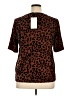 InWear 100% Polyester Animal Print Brown Short Sleeve T-Shirt Size 14 - photo 2