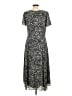 Talbots Print Black Casual Dress Size 8 - photo 2