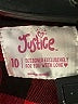 Justice Plaid Red Long Sleeve Button-Down Shirt Size 10 - photo 3