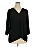 a.n.a. A New Approach 100% Polyester Black 3/4 Sleeve Blouse Size XL - photo 1