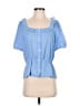 Ann Taylor Blue Short Sleeve Blouse Size XS - photo 1