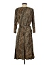 JM Collection 100% Polyester Animal Print Brown Casual Dress Size S - photo 2
