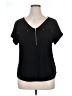 89th & Madison Black Short Sleeve Top Size XL - photo 1