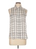 Forever 21 Ivory Sleeveless Button-Down Shirt Size L (estimated) - photo 1