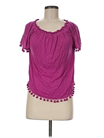 INC International Concepts Short Sleeve Blouse (view 1)