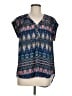 Daniel Rainn 100% Polyester Blue Short Sleeve Blouse Size M - photo 1