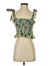 LoveShackFancy 100% Cotton Green Sleeveless Blouse Size S - photo 1