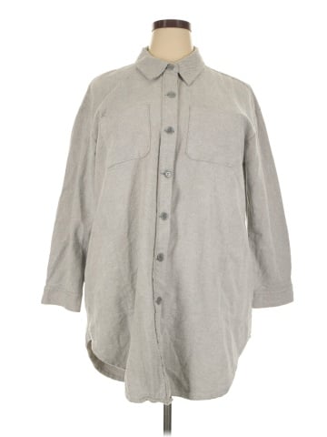 Lane Bryant 3/4 Sleeve Button-Down Shirt (view 1)