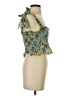LoveShackFancy 100% Cotton Green Sleeveless Blouse Size S - photo 4