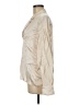 Vince. 100% Silk Metallic Ivory Long Sleeve Silk Top Size M - photo 5