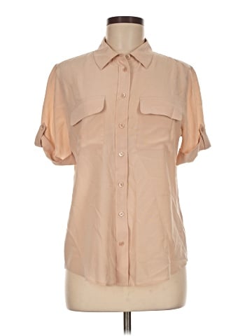 Equipment Short Sleeve Silk Top (view 1)