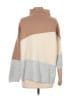 French Connection Color Block Tan Turtleneck Sweater Size S - photo 2