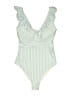 H&M Stripes Green One Piece Swimsuit Size S - photo 1