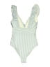 H&M Stripes Green One Piece Swimsuit Size S - photo 2