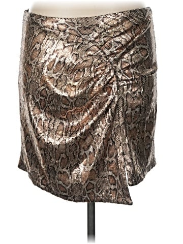 Zara Basic Faux Leather Skirt (view 1)