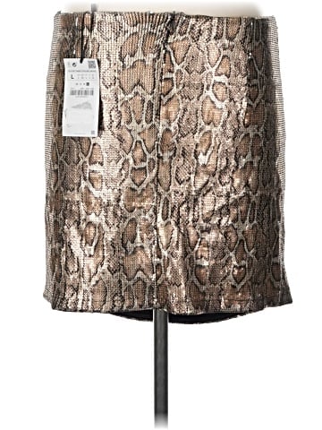 Zara Basic Faux Leather Skirt (view 2)