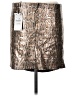 Zara Basic Animal Print Silver Faux Leather Skirt Size L - photo 2