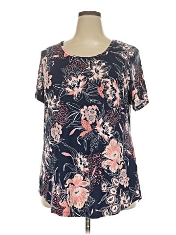 JM Collection Short Sleeve Blouse (view 1)