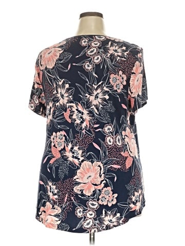 JM Collection Short Sleeve Blouse (view 2)
