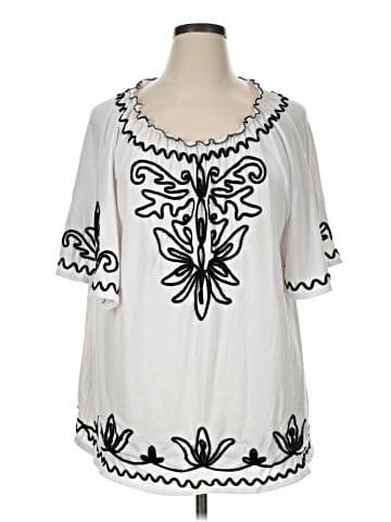 Maggie Barnes for Catherines Short Sleeve Blouse (view 1)