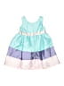 A.T.U.N. 100% Polyester Color Block Blue Dress Size 2 - 3 - photo 2