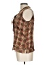 Kate Hill Tweed Brown Sleeveless Blouse Size 12 - photo 5