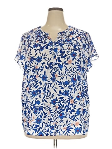 Liz Claiborne Short Sleeve Blouse (view 1)