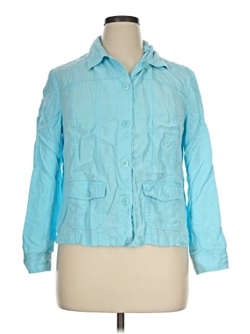 JM Collection 3/4 Sleeve Button-Down Shirt (view 1)