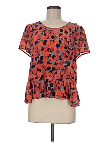 HD in Paris Short Sleeve Silk Top (view 1)