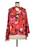 Belle + Sky 100% Polyester Red 3/4 Sleeve Blouse Size XL - photo 1