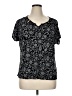 Adrienne Vittadini Black Short Sleeve Blouse Size XL - photo 1
