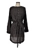 Ann Taylor LOFT 100% Polyester Print Black Casual Dress Size L - photo 1