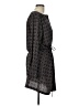 Ann Taylor LOFT 100% Polyester Print Black Casual Dress Size L - photo 4