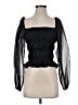 Lucy Paris 100% Polyester Black Long Sleeve Blouse Size S - photo 1