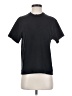 Jil Sander 100% Cotton Solid Black Short Sleeve Turtleneck Size S - photo 1