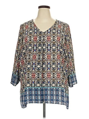 Rose + Olive 3/4 Sleeve Blouse (view 1)