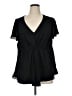Torrid 100% Polyester Black Short Sleeve Blouse Size 1X Plus (1) - photo 1