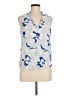 Ann Taylor LOFT 100% Polyester Blue Sleeveless Blouse Size M - photo 1