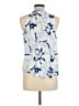 Ann Taylor LOFT 100% Polyester Blue Sleeveless Blouse Size M - photo 2