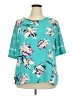 Van Heusen 100% Polyester Teal Short Sleeve Blouse Size XXL - photo 1