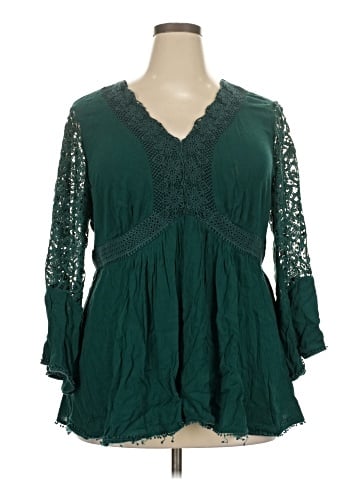 Torrid 3/4 Sleeve Blouse (view 1)