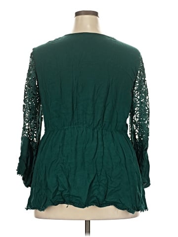 Torrid 3/4 Sleeve Blouse (view 2)