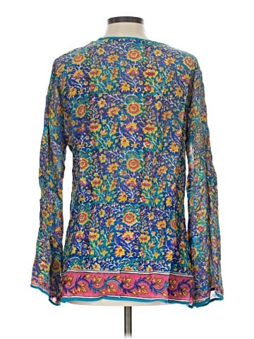 Tolani Long Sleeve Silk Top (view 2)