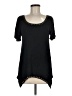 Rain 100% Viscose Black Short Sleeve Top Size M - photo 1