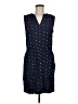 Gap 100% Viscose Polka Dots Blue Casual Dress Size M - photo 1