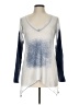 Moda International Silver Long Sleeve Top Size L - photo 1